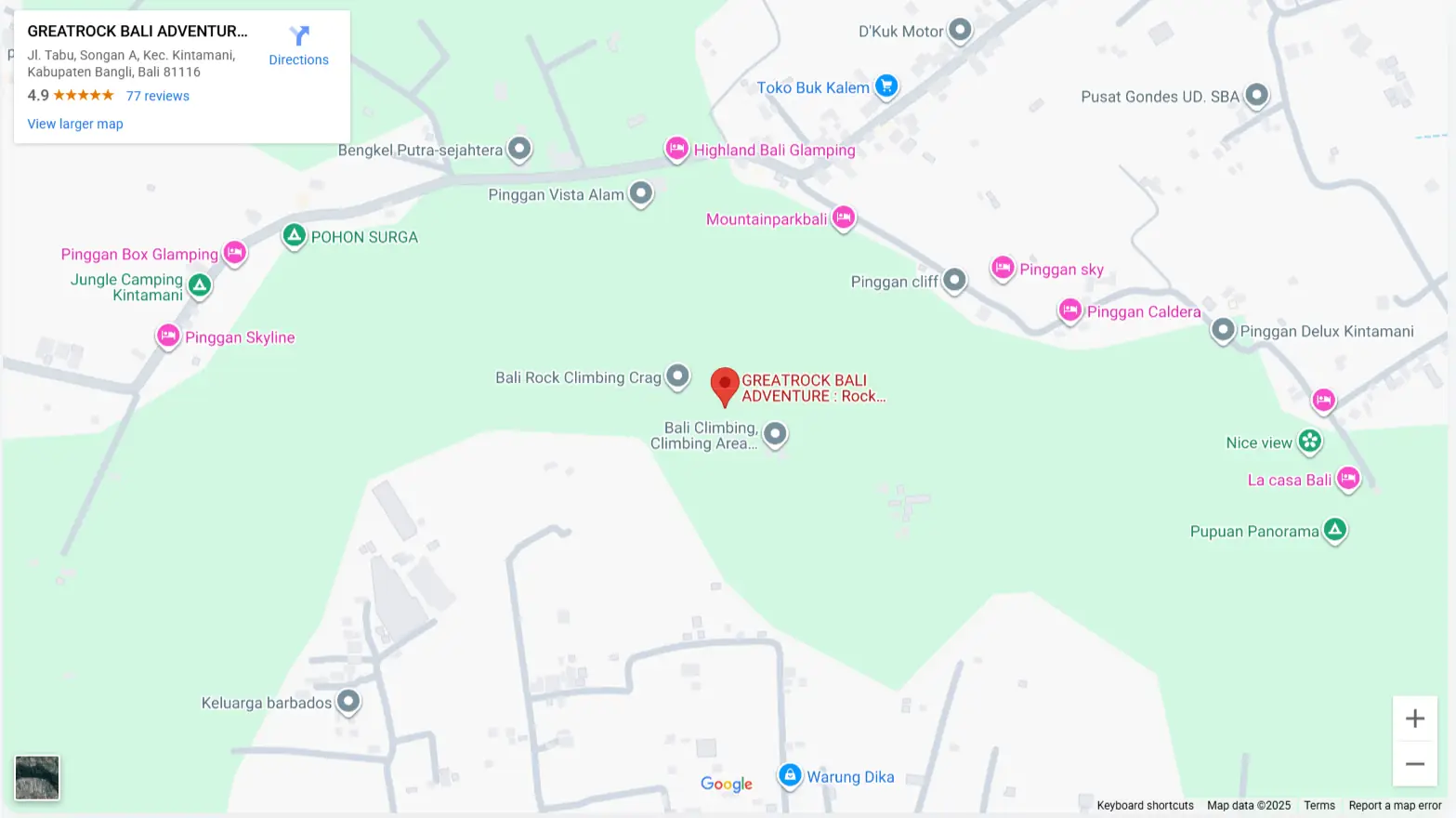 Map preview of Mount Batur